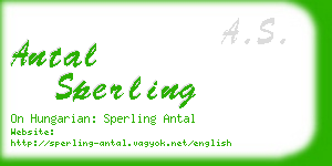 antal sperling business card